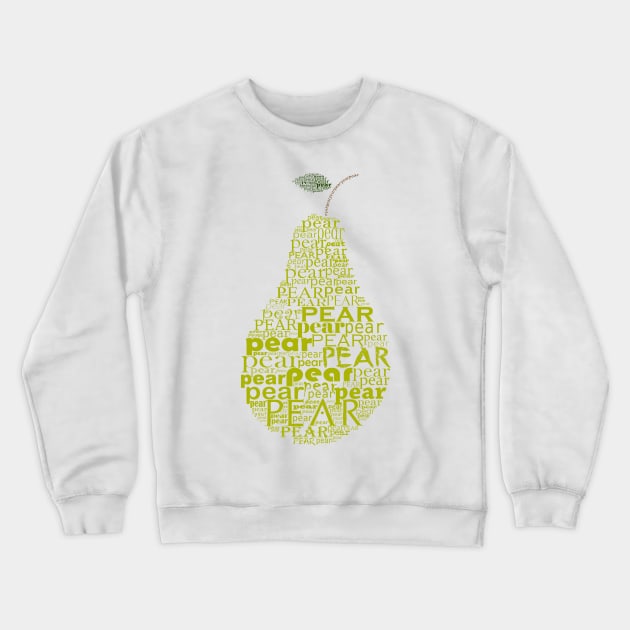 Typographic pear Crewneck Sweatshirt by hedehede